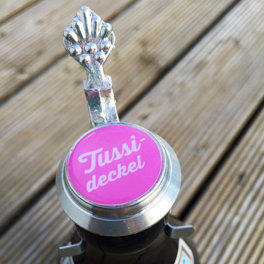 Geschenkbox Bierflaschen Zinndeckel für die Dame Tussideckel als Mückenschutz Wespenschutz und Insektenschutz