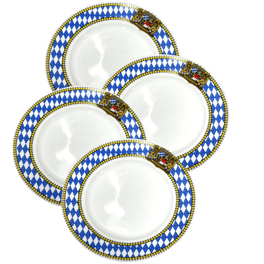 6-teiliges Bayerisches Weißwurst-Set mit Rautenrand