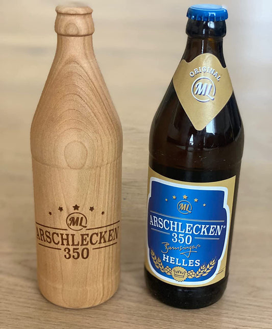 Arschlecken350 Flaschenöffner in Bierflaschenform "0,5l" Euroflasche