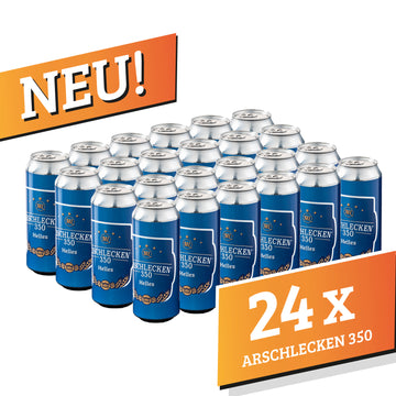 24x  Arschlecken 350 Helles in 0,5 Liter Dose Alc.4,9% vol