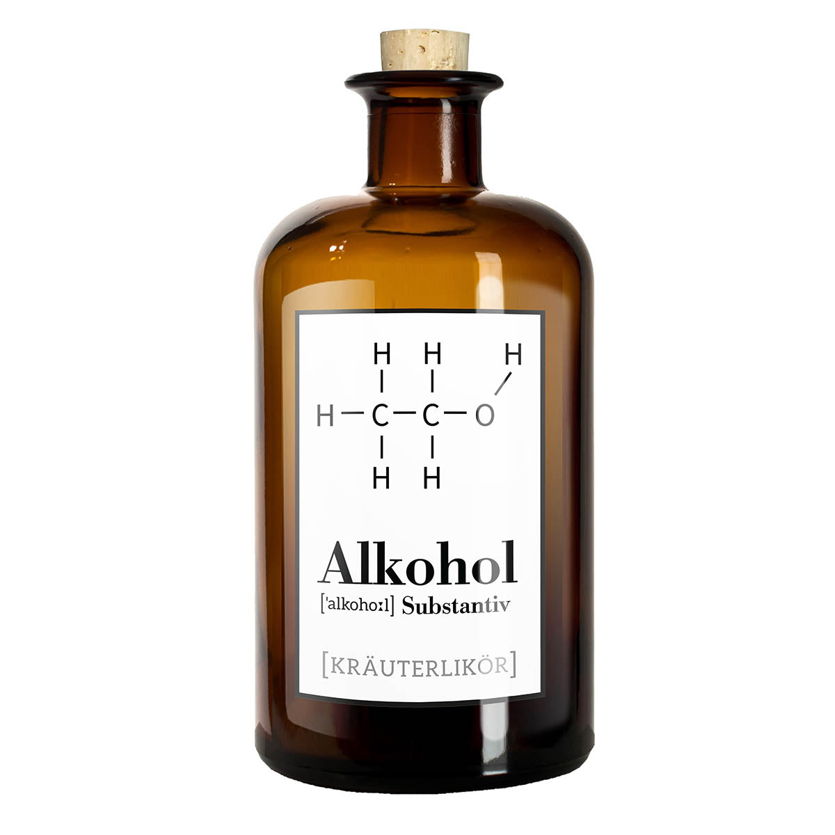 Alkohol Kräuterlikör in der 0,5l Apothekerflasche, 33% vol.