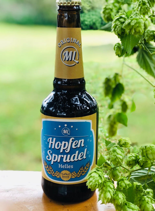 Set 3 Flaschen Hopfensprudel und Bierkrug 0,5 Liter - Hopfensprudel