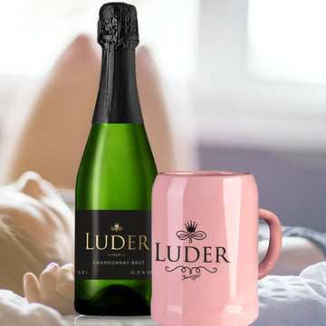 Luder-Set: Sektkrug "Luder" im Set mit einer Piccolo-Flasche Luder Bumsinger