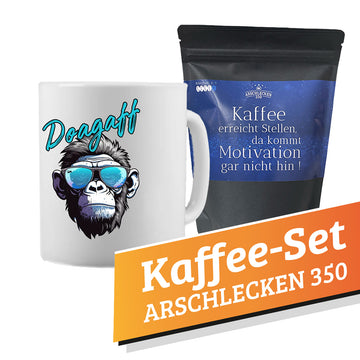 Kaffee-Set Arschlecken350 1x Tasse Doagaff