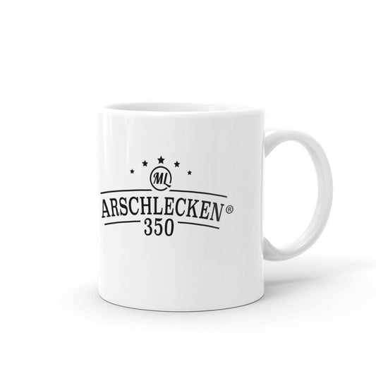 Tasse Arschlecken350 Logo schwarz