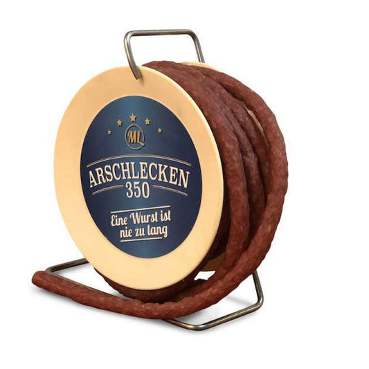 Arschlecken 350 Wursttrommel, Pikante Snack-Wurst, 3,5 m lang