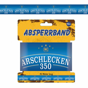 Absperrband Arschlecken 350, Kunststoff, 15 m lang