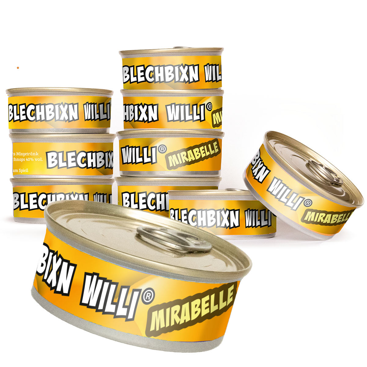 Blechbixn Willi " Die Mirabelle in der Dose " 10er Pack
