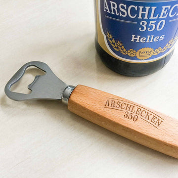 Flaschenöffner Arschlecken350 Holz/Metall
