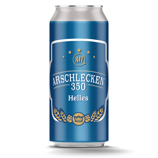 24x  Arschlecken 350 Helles in 0,5 Liter Dose Alc.4,9% vol