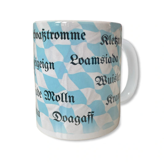 Kaffee-Set Arschlecken350 1x Tasse Bayerische Schimpfwörter