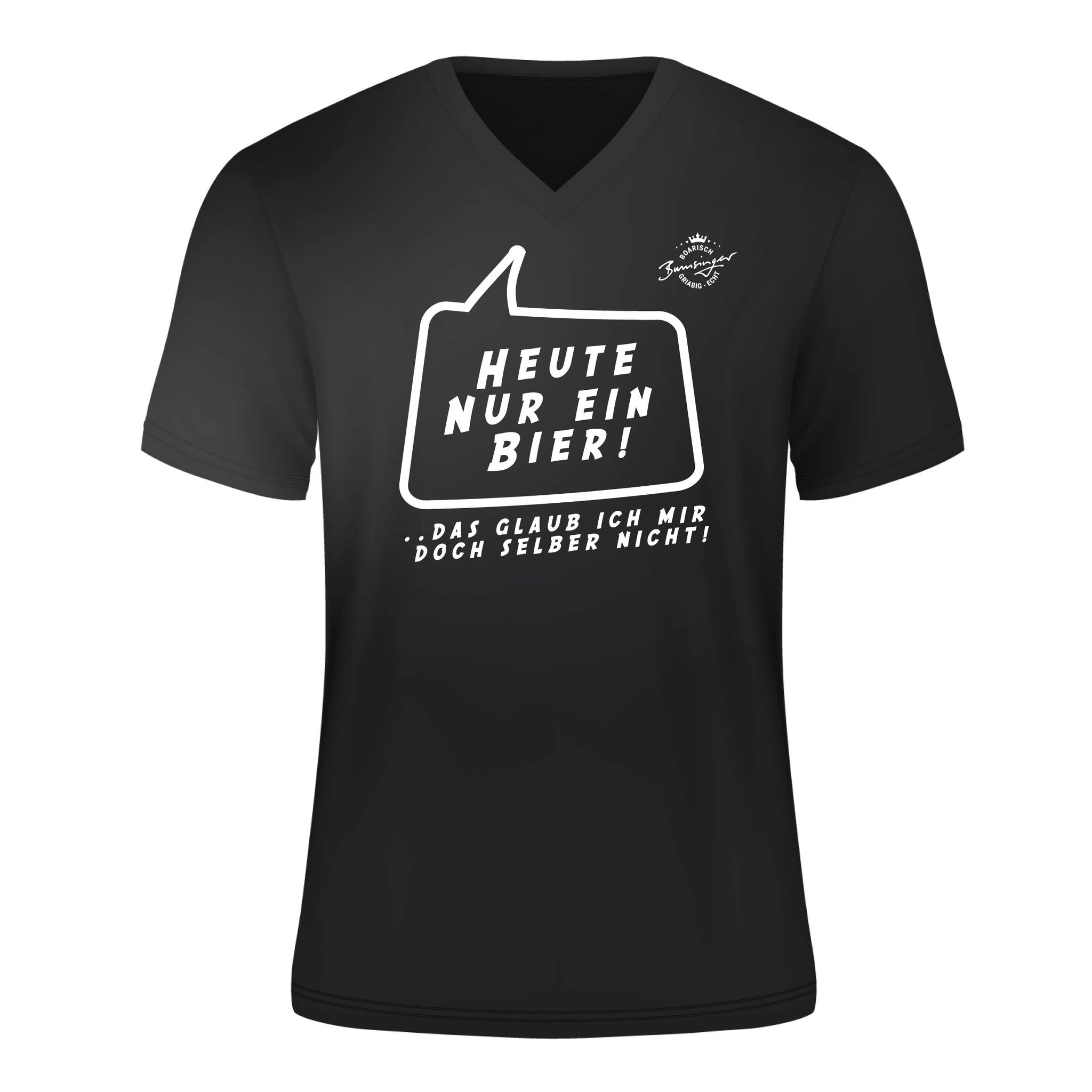 T-Shirt Nur ein Bier heute, schwarz