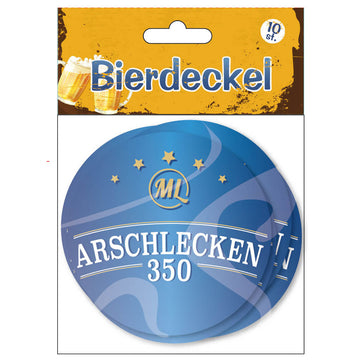 Bierdeckel Arschlecken 350, 10 Stück