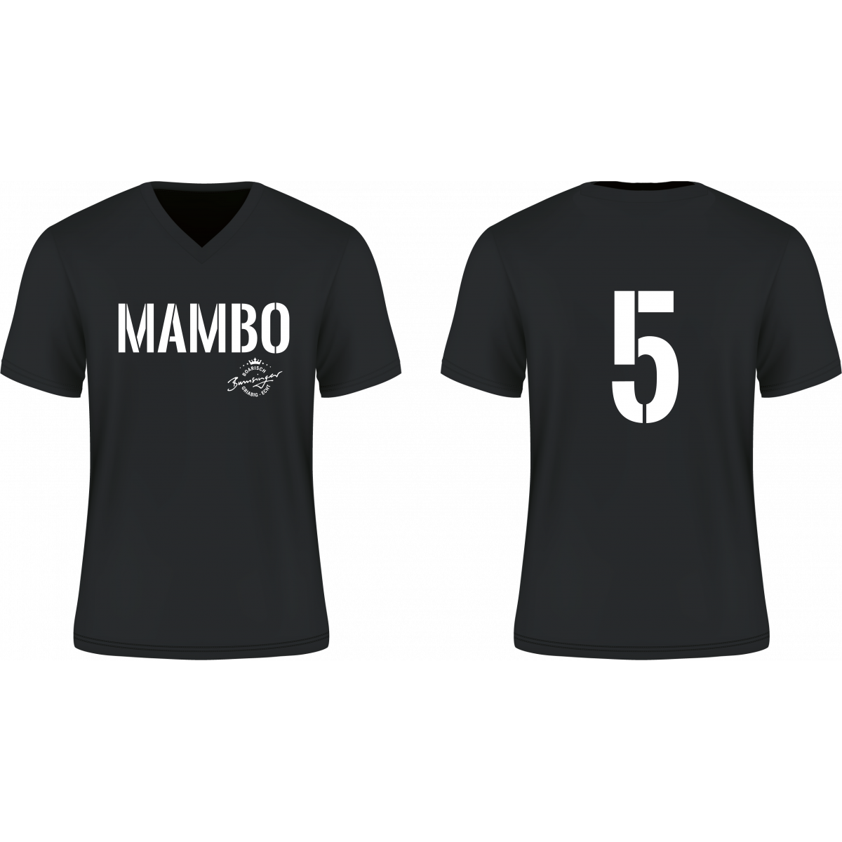 T Shirt Mambo Nr5 schwarz V Neck