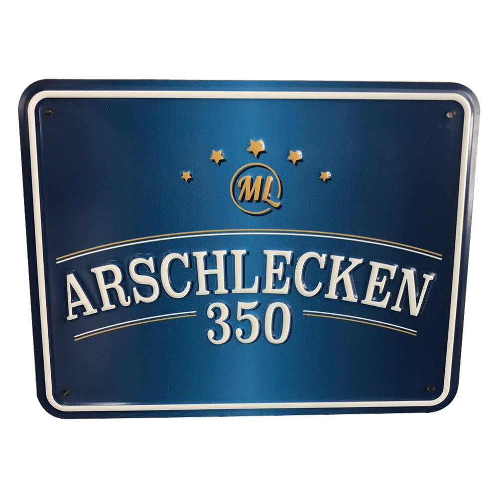 Blechschild Arschlecken 350 21,5 x 17 cm