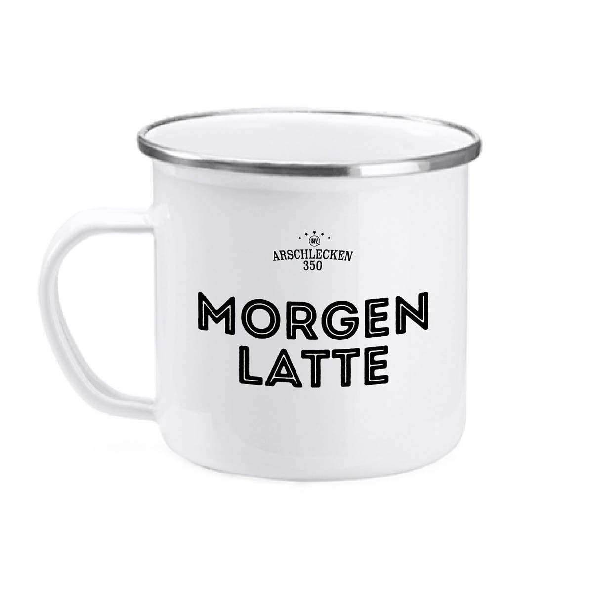 Bumsingers Tasse Morgenlatte, Emaille, 380ml