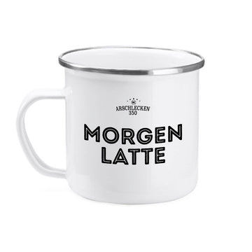 Bumsingers Tasse Morgenlatte, Emaille, 380ml